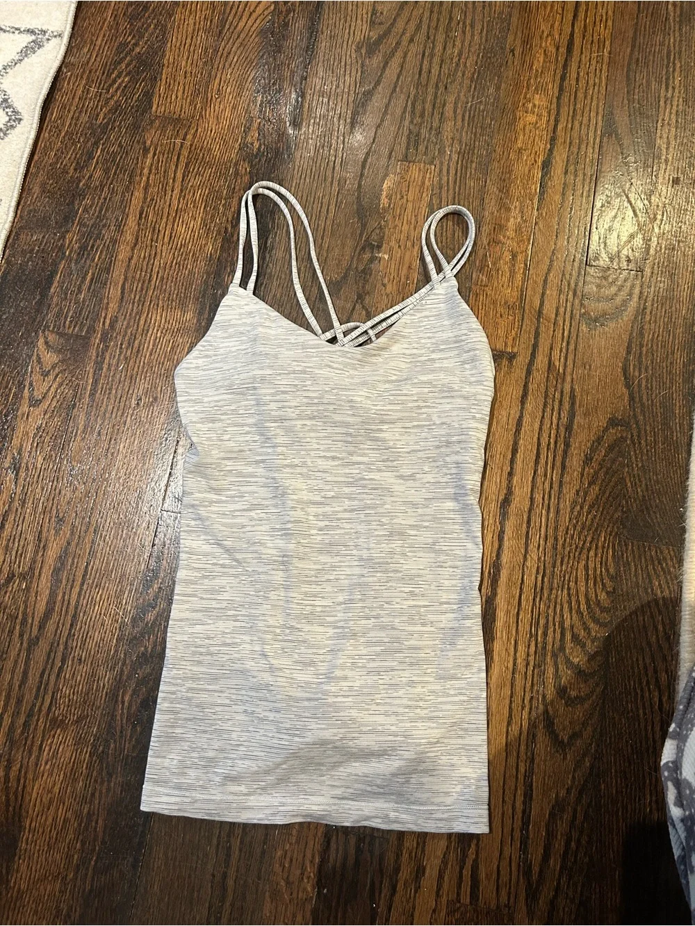 Lululemon Create Your Calm Heather Gray Strappy Back Women’s Tank Top (size 6)